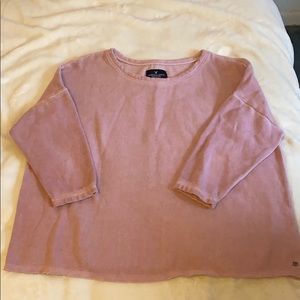 American Eagle Outfitters pink crop sweater